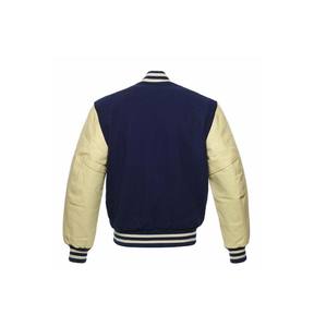 Veste bomber varsity en laine décontractée pour hommes, veste varsity à lettres brodées, style sport uni, tendance - Product Image 3