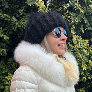 หมวกไหมพรมถักนุ่ม วัสดุโมแฮร์ สวมใส่สบาย ขนาดเดียวใส่ได้ทุกคน หมวกสำหรับฤดูหนาว - Product Image 3