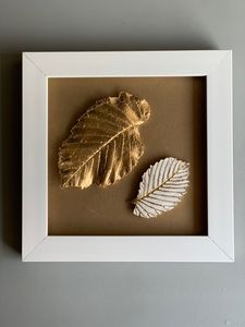 กล่องภาพเงารูปใบแปะก๊วยสีทองติดผนังกรอบสีดำ3D กล่องพฤกษศาสตร์ใช้ตกแต่งอย่างหรูหรารูปปั้นเป็นแรงบันดาลใจจากธรรมชาติภายใน - Product Image 6