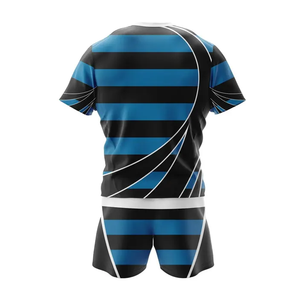 Conjunto de uniforme de rugby a granel personalizable para hombre, ropa deportiva de manga corta transpirable, camiseta de equipo de rugby sublimada barata - Product Image 2