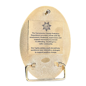 Commande personnalisée : Boucle en alliage de zinc bleue, motif lettre, style Californie, pour la probation - Product Image 3