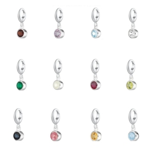 <b>Citrine</b> 5mm Round Birthstone Charm with 5x4mm Clip-On Clasp Sterling Silver Handmade Tiny Gemstone Charm for Jewelry Making - Product Image 2