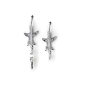 Elegante BASE DE tablón gris con dos ganchos de peltre en metal de alta calidad, perfecta para elegantes ganchos decorativos y almacenamiento para el hogar - Product Image 4