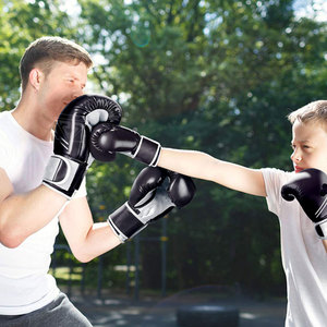 Gants MMA professionnels 12oz gants de boxe en cuir personnalisés avec propre logo nouveau design pour le prix de kickboxing - Product Image 5