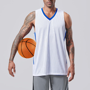 Camiseta de Baloncesto Reversible de Doble Cara, Uniforme Profesional de Dos Vías para Equipo, Tela de Malla en el Lateral en Contraste, Chaleco de Práctica con Diseño Elegante - Product Image 2