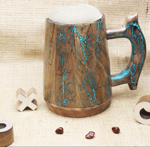 Tasse en bois naturel 100% avec insert en verre d'acier inoxydable pour la décoration de bureau à domicile Capacité de 250 ml à 600 ml au meilleur prix - Product Image 4