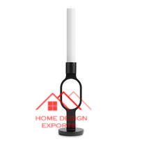 Acabado negro para Decoración de mesa y decoración de mesa de cena Diseño elevado Diseño de luna creciente portavelas de luz t - Product Image 4