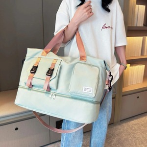 Sac à main de fitness tendance pour hommes avec séparation humide-sec Sac de basket-ball imperméable avec fermeture à glissière pour les sports de voyage - Product Image 3