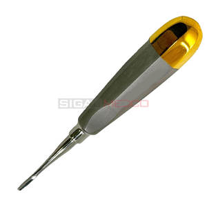 Extraction dentaire légère 3mm Extracteur de racine Manche doré Extraction dentaire allemande en acier inoxydable Instruments médicaux - Product Image 2