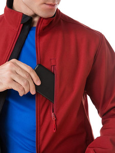 Veste Softshell tactique imperméable pour homme, rouge, résistante aux intempéries, coupe-vent, fermeture éclair, pour les sports de plein air - Product Image 6