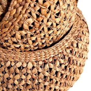 Handmade <b>Water</b> <b>Hyacinth</b> Belly <b>Basket</b> Set Natural Woven <b>Storage</b> <b>Baskets</b> with Handles Rustic Organizer Home Decor Eco Friendly - Product Image 4