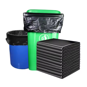 Pedido personalizado LDPE/HDPE Impresión de huecograbado Bolsa de fuelle lateral Bolsa de basura con sellado plano y mango - Product Image 5