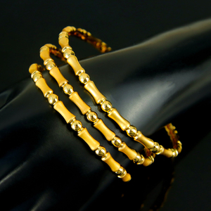 New Elegant Designer Gold Stackable <b>Bangles</b> 21k Gold Plated Waterproof Lady Jewelry <b>Bangles</b> for Party - Product Image 4