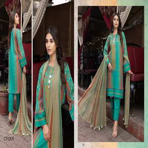 Vestidos Casuales de Algodón de Alta Calidad, Marca India y Pakistaní, Estilo Étnico Tradicional, Salwar Kameez sin Costuras, Camisa con Estampado Lawn y Dupatta - Product Image 6
