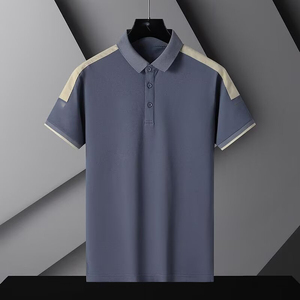 T-shirt estiva da uomo a maniche corte con logo personalizzato OEM, t-shirt a mezza manica, <span class=keywords><strong>polo</strong></span> casual da lavoro per papà. - Product Image 3