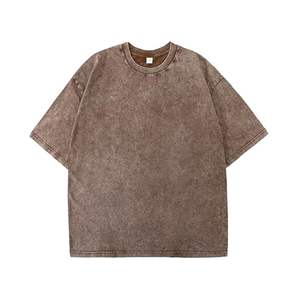 T-shirt en toile de coton lourd, streetwear vintage, coupe régulière, séchage rapide, respirant, pour hommes et femmes, fabriqué au Pakistan, 100% coton, sur mesure - Product Image 1