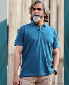 Polo en coton de qualité supérieure pour hommes, motif imprimé anti-rides avec logo à carreaux brodés, disponible en plusieurs couleurs - Product Image 5