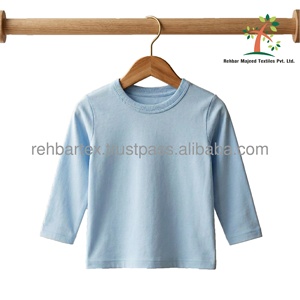 เสื้อยืดเด็กคอวีผ้าริบเนื้อนุ่มพิเศษ 100% ผ้าฝ้าย  รักษ์โลก แขนยาว สำหรับเด็กวัยหัดเดิน ผ้าฝ้ายเนื้อแน่น ใส่ได้ทุกวัน - Product Image 3