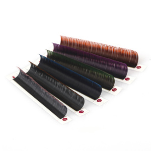 Extensiones de Pestañas de Dos Tonos de Alta Calidad, Pestañas Individuales Suaves de Visón Coreano, Fibra Vegana de Seda de Visón PBT, Longitud de 4mm-25mm BC - Product Image 1