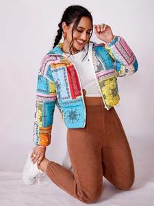 Doudoune d'hiver personnalisée pour femmes de haute qualité Manteau bouffant respirant imprimé par sublimation Veste bouffante de créateur - Product Image 3