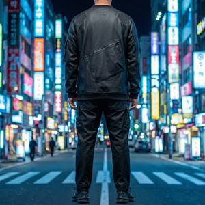 Sudadera con Capucha Estilo Cyberpunk Futurista, Moda Urbana de Invierno, Tejido de Forro Polar Impermeable de Alta Gama, Color Negro Mate, Transpirable, Techwear - Product Image 5