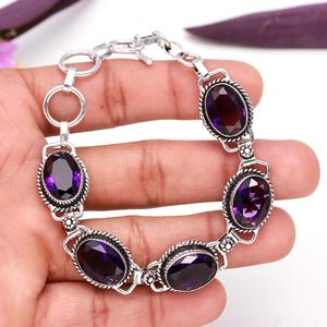 Bracelet ovale facetté en argent allemand fait main tendance et très vendu pour les fêtes et les cadeaux - Product Image 4