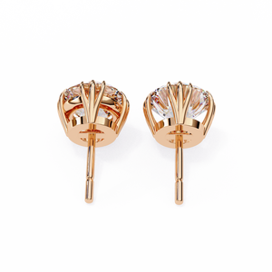 Magnifiques boucles d'oreilles en or 18 carats avec diamant de laboratoire pour fiançailles, disponibles en or jaune, rose ou blanc - Product Image 2