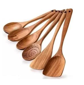 Juego de utensilios de cocina de nuez de alta calidad, 5 uds., juego de espátula de madera, cuchara sólida, utensilios de cocina, utensilios de cocina. - Product Image 3