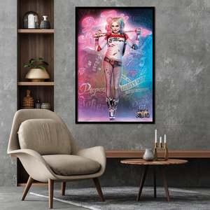 Suicide Squad Canvas <b>Poster</b> Harley Quinn Standing Digital Printing Scroll Style for Decoration - Product Image 1