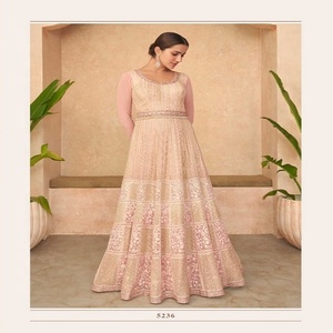 Tissu en coton rayonne de haute qualité pour femmes Long Kurti élégant vêtements de mariage indien vêtements ethniques conceptions simples Excellent - Product Image 2