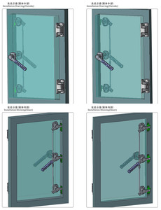 SK1-836/837 Industrial Grade SUS304 Walk-in Freezer Quarto Porta Forte Compressão Punho Trava Acústico Câmara Bloqueio - Product Image 6