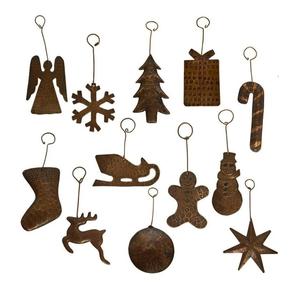 Adorno Navideño Moderno Hecho a Mano de Hierro Forjado, Diseño Personalizado, Decoración Navideña para Árbol de Navidad - Product Image 1