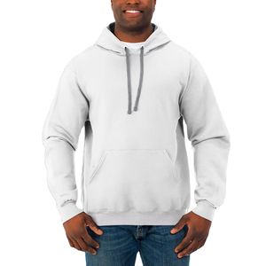 Pull-over à capuche décontracté en molleton de polyester 100% coton pour hommes Sweat à capuche thermique d'hiver brodé de logo personnalisé avec logo - Product Image 1
