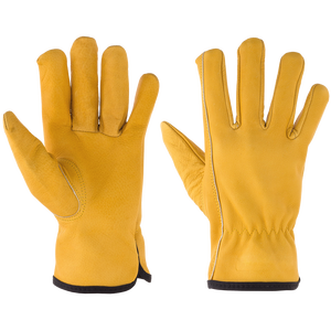Guantes de seguridad de cuero de grano de oveja de alta resistencia del mejor rendimiento Protección de brazo de mano antiimpacto ignífuga para conductores industriales - Product Image 3