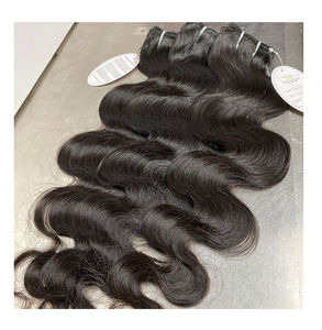 Vente en gros de 9A Grade brésilien indien aligné cuticule brut droit de cheveux humains 30 pouces avant de lacet lâche vagues profondes Styles de perruque - Product Image 2