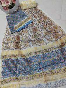 Custom Made Border Design <b>Silk</b> Screen Printed <b>Fabrics</b> in Pastel Colors Ideal for Use in Home Textile and Apparel Manufacturing - Product Image 6