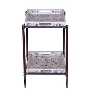 Mesa Consola Moderna, Ecológica y Duradera de Hueso y Hierro con Base de Patas para Dormitorio, Comedor, Sala de Estar, Apartamento o Taller - Product Image 3