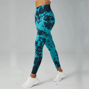 Vente en gros de pantalons de yoga taille haute avec motif de dessin animé 3D pour femmes, leggings de sport - Product Image 6