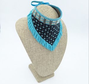 Unisex collana di perline di vetro su misura colori assortiti gioielli di <span class=keywords><strong>Huichol</strong></span> aquila spirituale oro motivo geometrico anniversari - Product Image 4