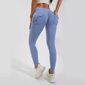 Leggings de yoga décontractés à taille élastique pour femmes tissu respirant à séchage rapide avec contrôle du ventre taille haute pour les femmes - Product Image 6