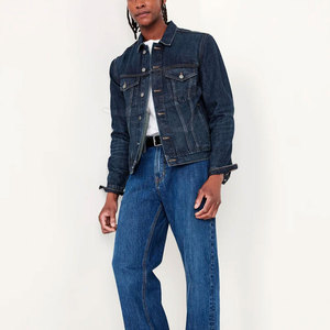 New Arrival Men's Winter <b>Jacket</b> Premium Quality Casual Breathable 100% Cotton Jeans <b>Mandarin</b> <b>Collar</b> OEM Custom Service for - Product Image 6