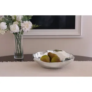 Bol en céramique fait main de luxe, écologique, rond, moderne, décoration d'intérieur, accent, vitrine, hôtel, intérieurs de luxe, plaqué sûr - Product Image 2