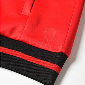 ชุดวอร์มมีซิปสำหรับผู้ชายดีไซน์ตามสั่งสีล้วนมีฮู้ดตัดกันสำหรับฤดูหนาว - Product Image 5