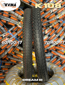 Neumático KUMA K108 TT 60/100-17 y 70/100-17 – Agarre Fuerte, Larga Duración, Popular para Bicicletas de Ciudad en Camboya - Product Image 4