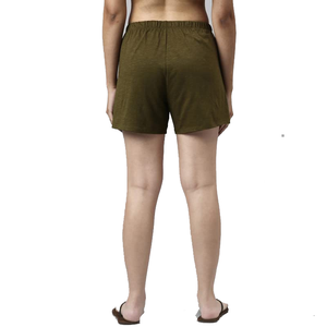 Shorts de survêtement décontractés à la mode pour femmes en gros taille haute pantalon en coton élastique couleur unie respirant BD" - Product Image 2