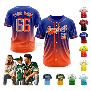 Venta al por mayor, camisetas de béisbol para hombres y mujeres, logotipo bordado personalizado, sublimación, rayas, fabricante de camisetas de béisbol, deportes de entrada - Product Image 4