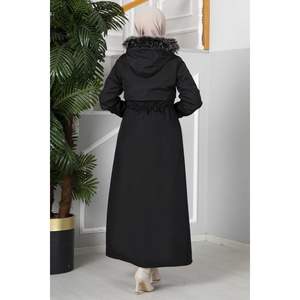 เสื้อคลุมฮิญาบ Eflin มีฮู้ดสีดำ - Product Image 2