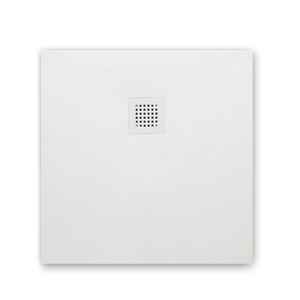 70x70 cm White Milan <b>Stone</b> Effect <b>Resin</b> Shower Tray with 2.5 cm Height - Product Image 4