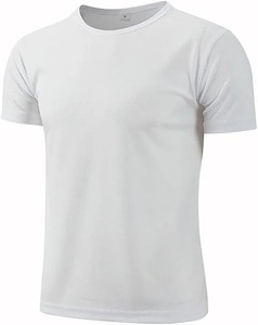 T-shirts sportifs pour hommes à motif uni, 120 grammes, anti-froissement, respirants, option grande taille - Product Image 4