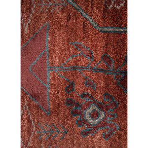 Manchaha Abstract Pattern Wool & Bamboo Silk Rugs <b>Red</b> & Orange Hand Knotted for Home Use-Les-2702 by Jaipur Rugs US - Product Image 3